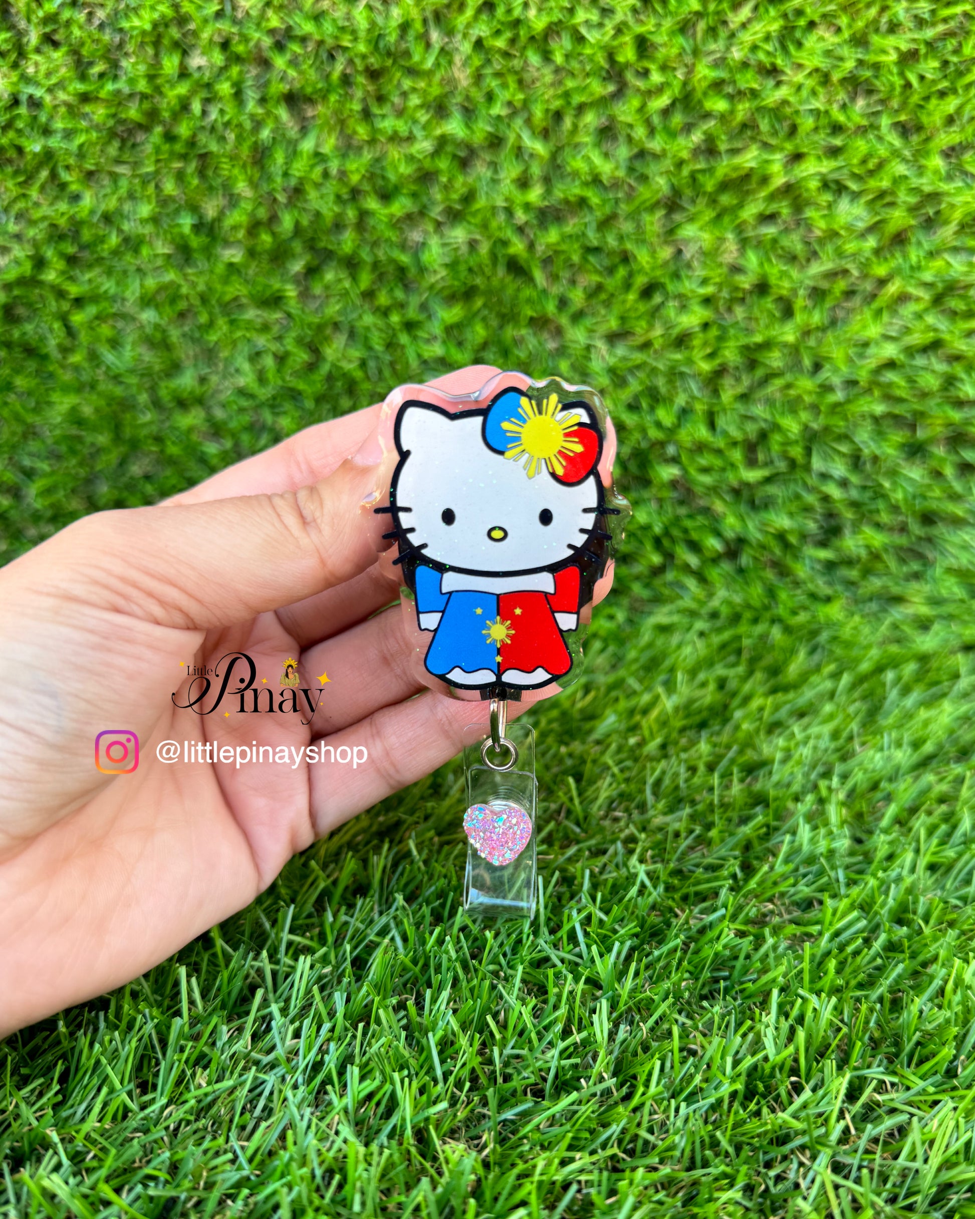 Filipino Hello Kitty ID Badge Reel , Alligator Clip – Little Pinay