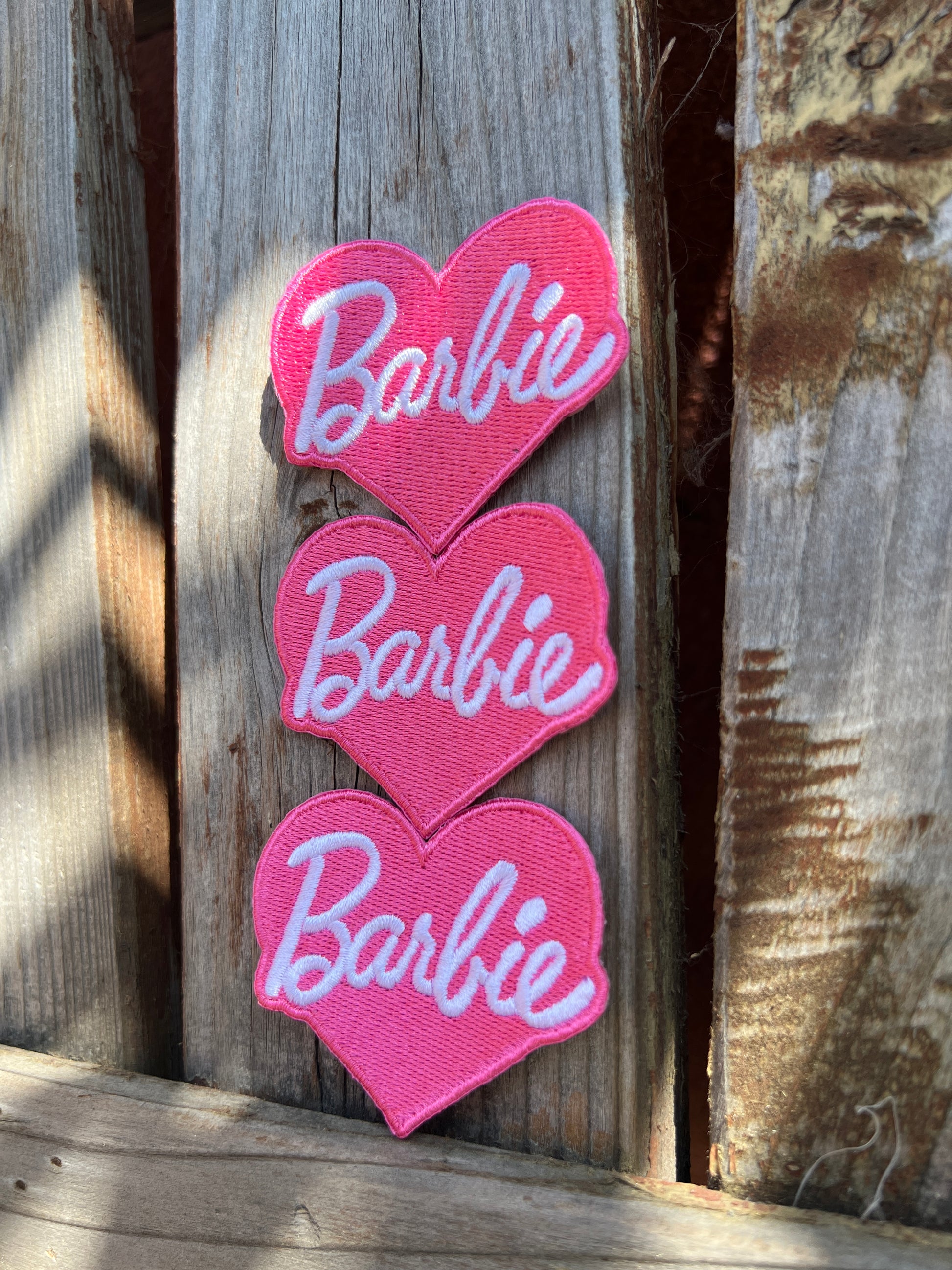 4PCS RED BARBIE IRON ON PATCHES , CUTE & TRENDY PATCHES